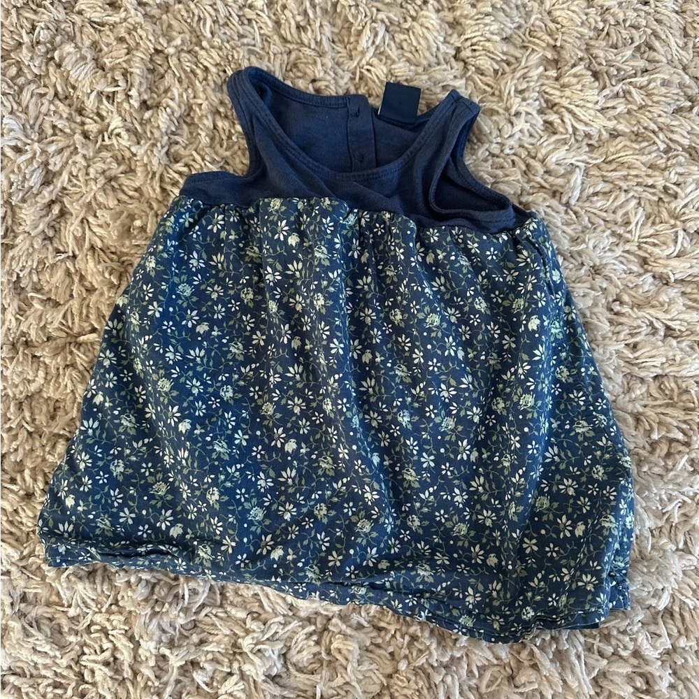 GAP Navy Floral Kids Tank Top